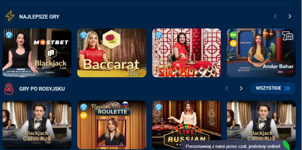 Kasyno na żywo Mostbet: Emocje na żywo